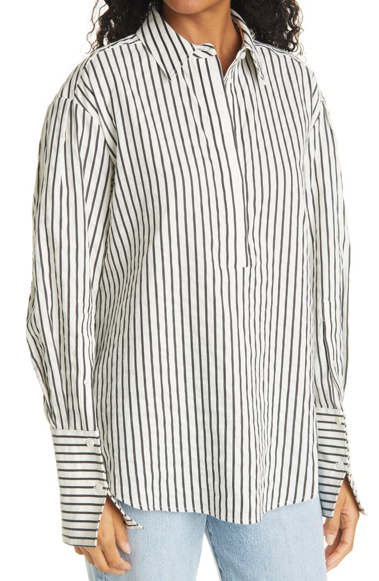 FRAME Whitney Stripe Popover Shirt, Alternate, color,