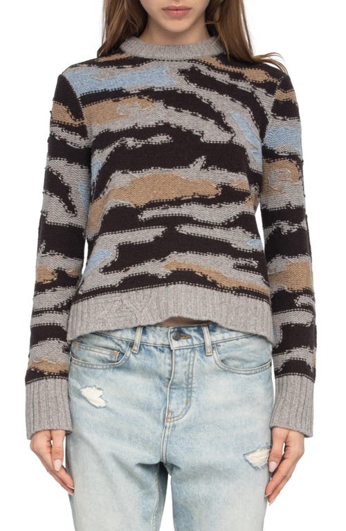 Zadig & Voltaire Malty Merino Wool Crewneck Sweater In Multi