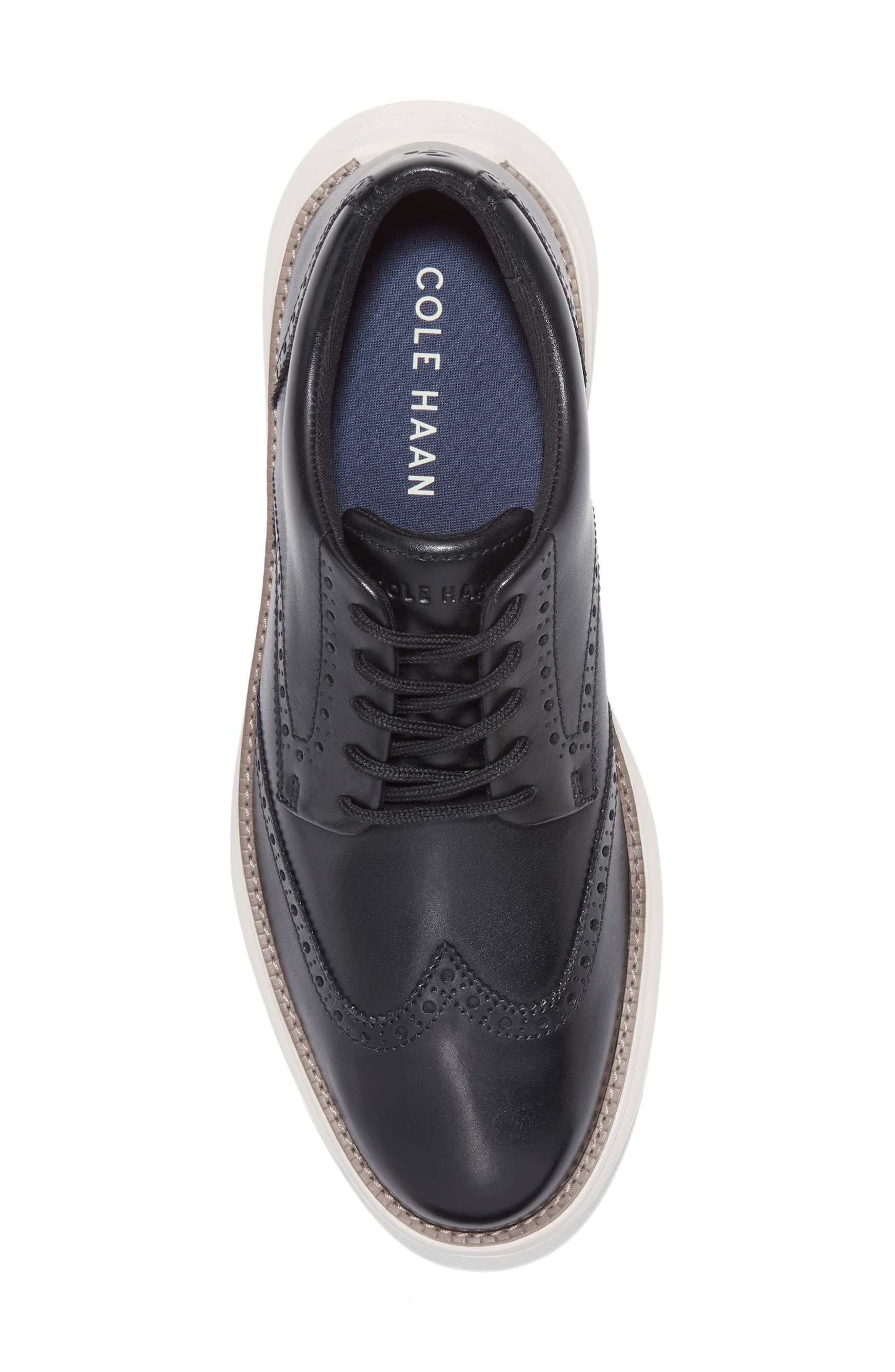 Cole Haan Grand Remix Wingtip Oxford Sneaker, Alternate, color, Black / Ivory