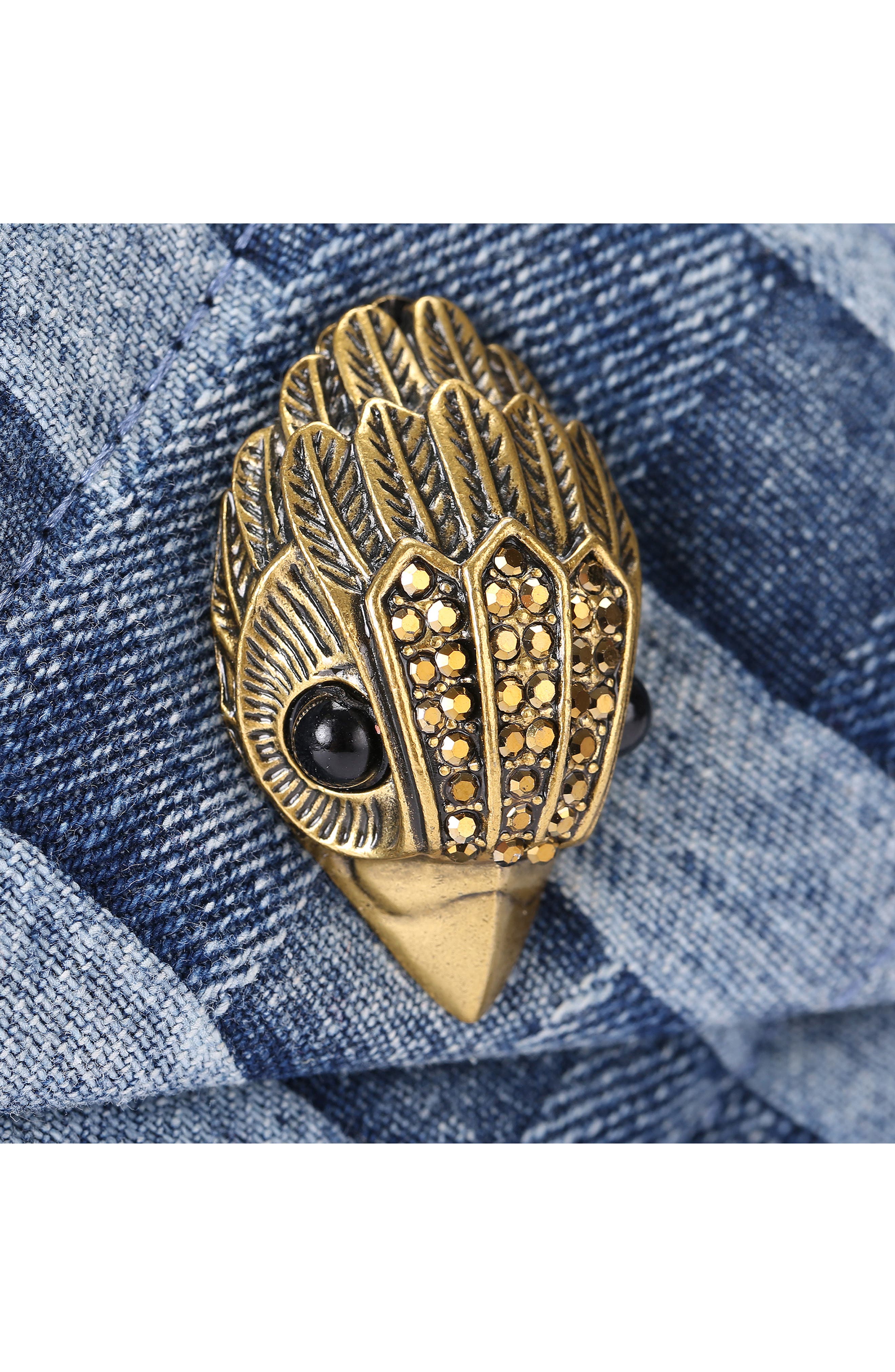 Kurt Geiger London Mini Kensington Denim Crossbody Bag, Alternate, color, Navy