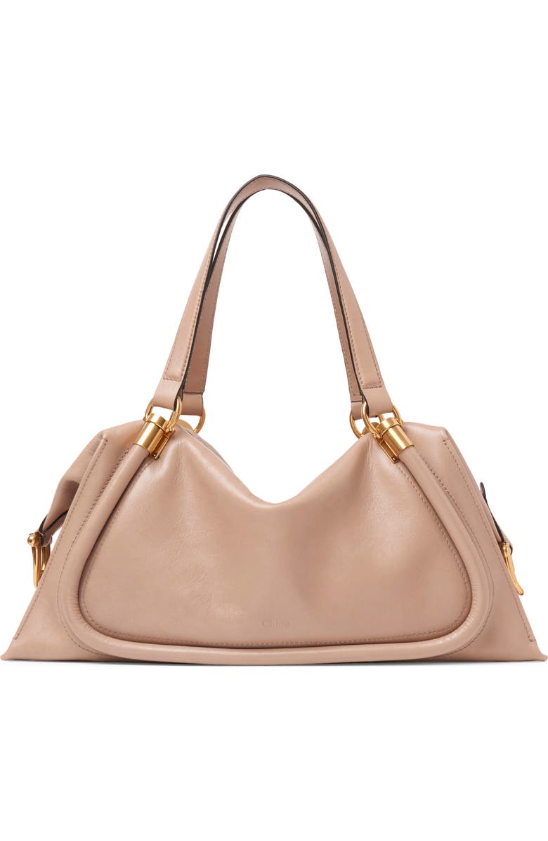 Chloé Large Paraty 24 Leather Shoulder Bag, Alternate, color, Deep Beige 28V