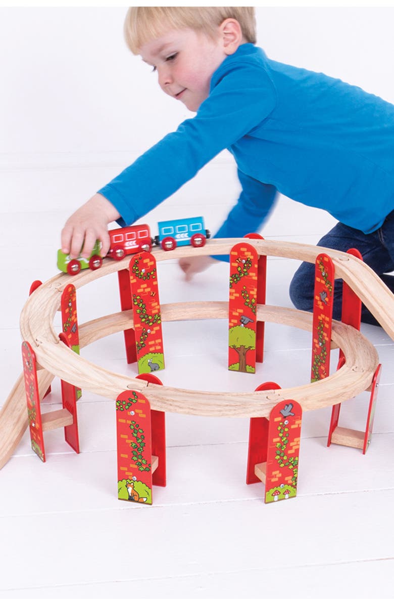 Bigjigs Rail High Level Track Expansion Pack, Alternate, color, Multicoloured