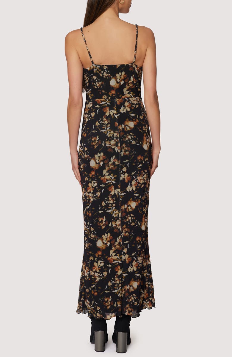 Lost + Wander Moonlit Meadow Floral Maxi Dress, Alternate, color, Black Rust Floral