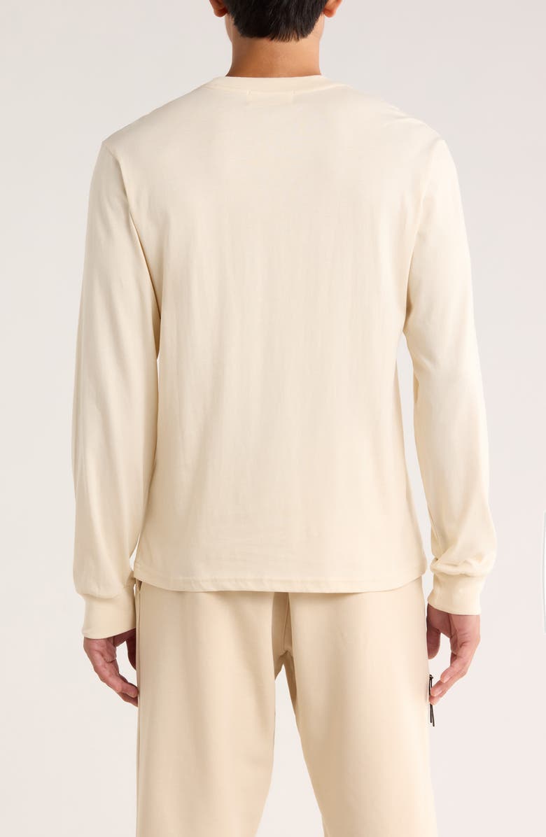 Museum of Peace & Quiet Retreat Center Long Sleeve Cotton Graphic T-Shirt, Alternate, color, Bone