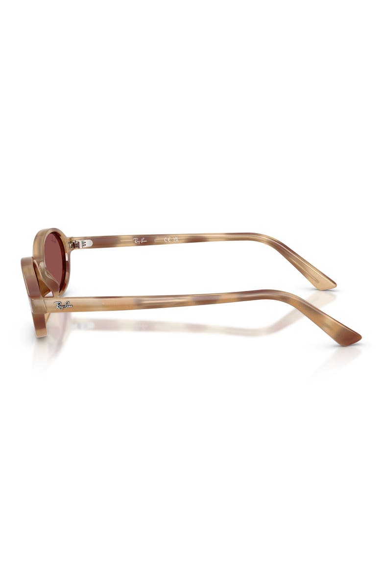 51mm Oval Sunglasses, Alternate, color, CREAM HAVANA / DARK VIOLET