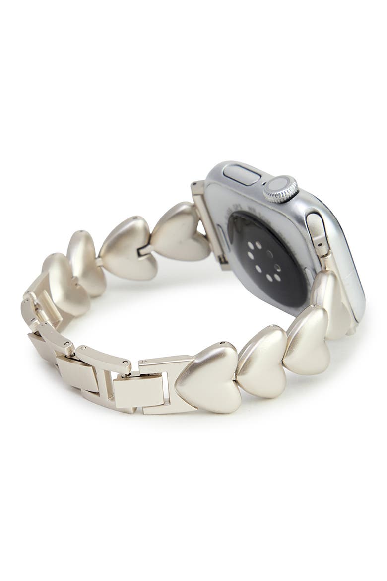 Heart Chain Apple Watch® Watchband, Alternate, color, SILVER