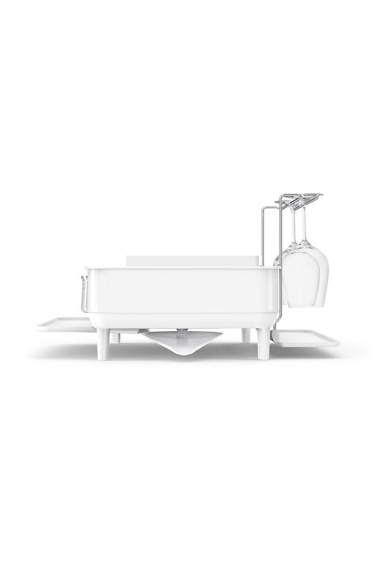 steel frame dishrack, Alternate, color, WHITE