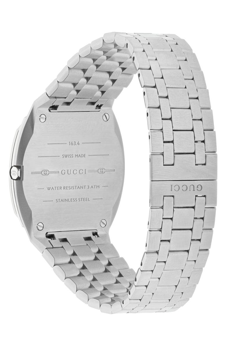 Gucci 25H Stainless Steel Bracelet Watch, 38mm, Alternate, color,