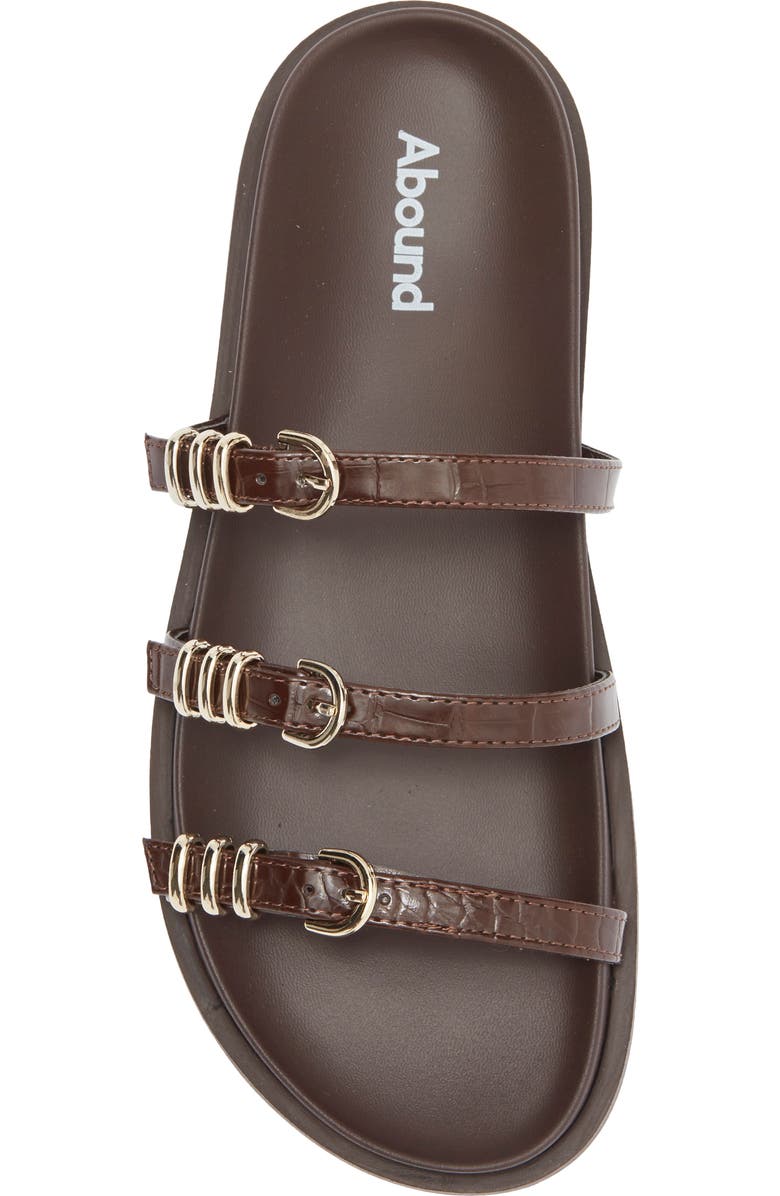 Abound Aimee Slide Sandal, Alternate, color, Brown Chocolate Croco