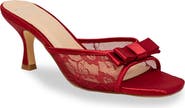 CHASE AND CHLOE Jabari Satin Bow Lace Sandal