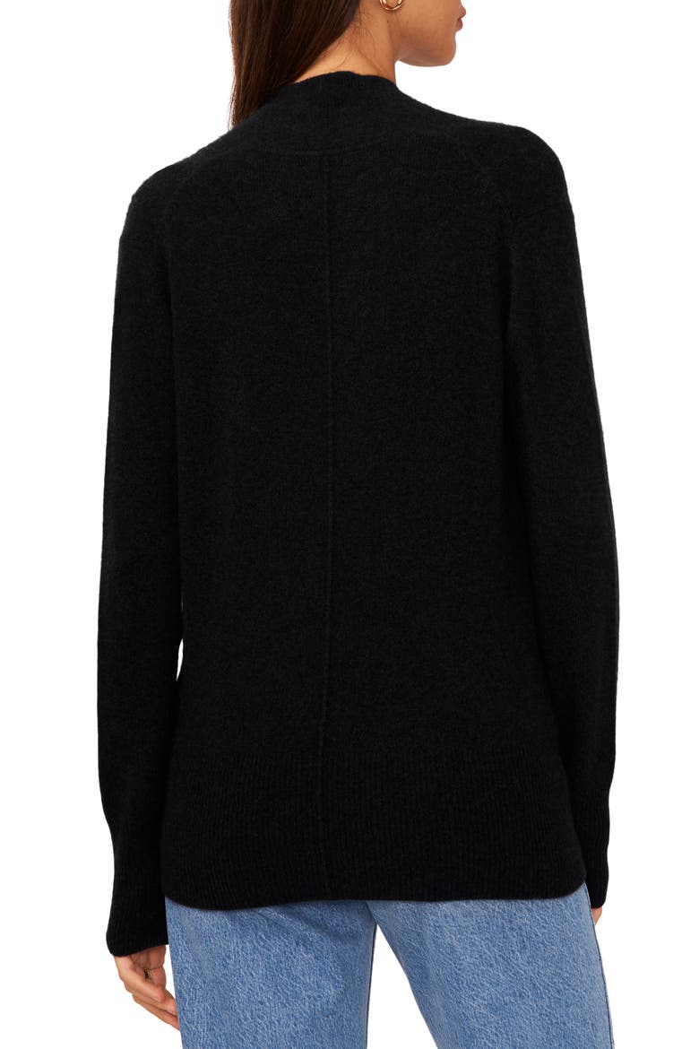 Cross Front Sweater, Alternate, color, RICH BLACK