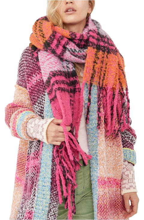 Homecoming Plaid Blanket Scarf