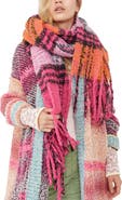 Free People Homecoming Plaid Blanket Scarf