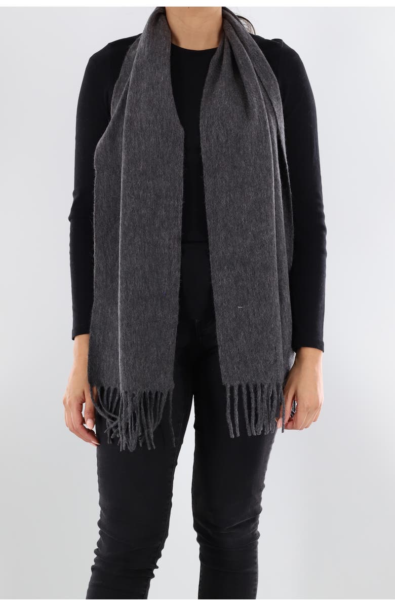 La Fiorentina Scarf with fringe, Main, color, Grey