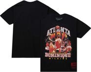 Mitchell & Ness Men's Mitchell & Ness Dominique Wilkins Black Atlanta Hawks Hardwood Classics Bling Concert Player T-Shirt