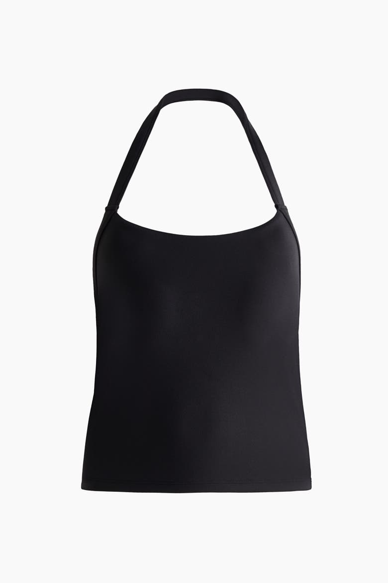 Halterneck Sports Vest Top With Softmove, Alternate, color, Black
