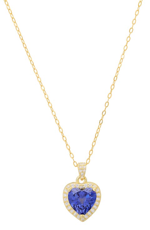 Cubic Zirconia Halo Heart Pendant Necklace