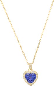 Queen Jewels Cubic Zirconia Halo Heart Pendant Necklace