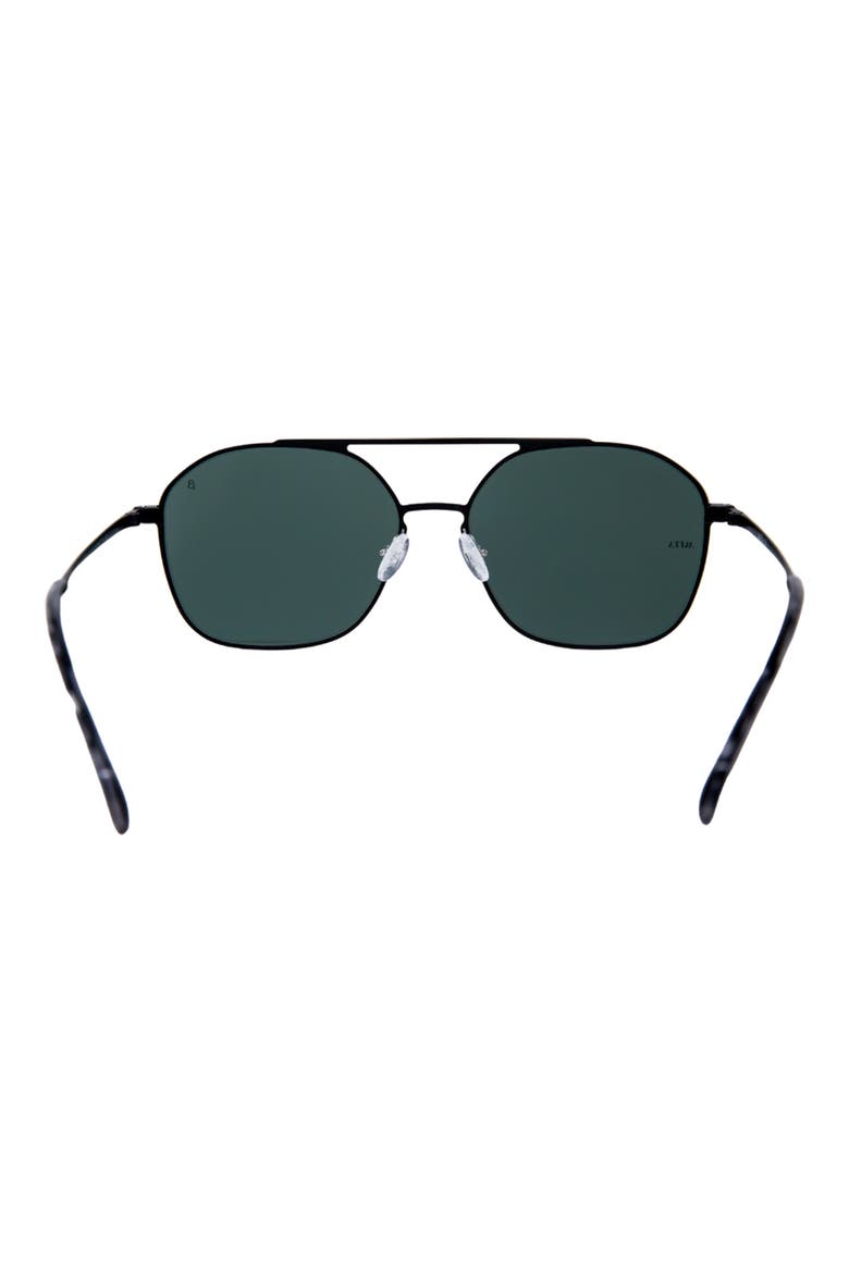 Duomo 58mm Aviator Sunglasses, Alternate, color, MATTE BLACK/ GREEN