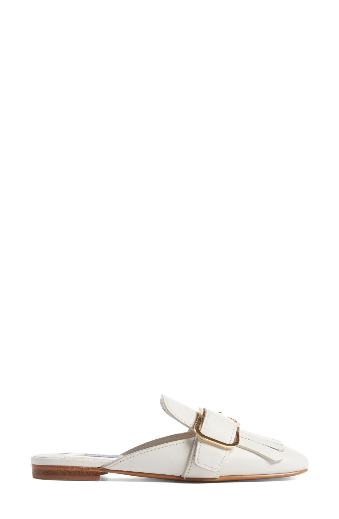 Prada Kiltie Loafer Mule, Alternate, color, 