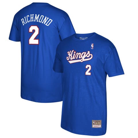 Men's Mitchell & Ness Mitch Richmond Royal Sacramento Kings 35th Anniversary Hardwood Classics Name & Number T-Shirt