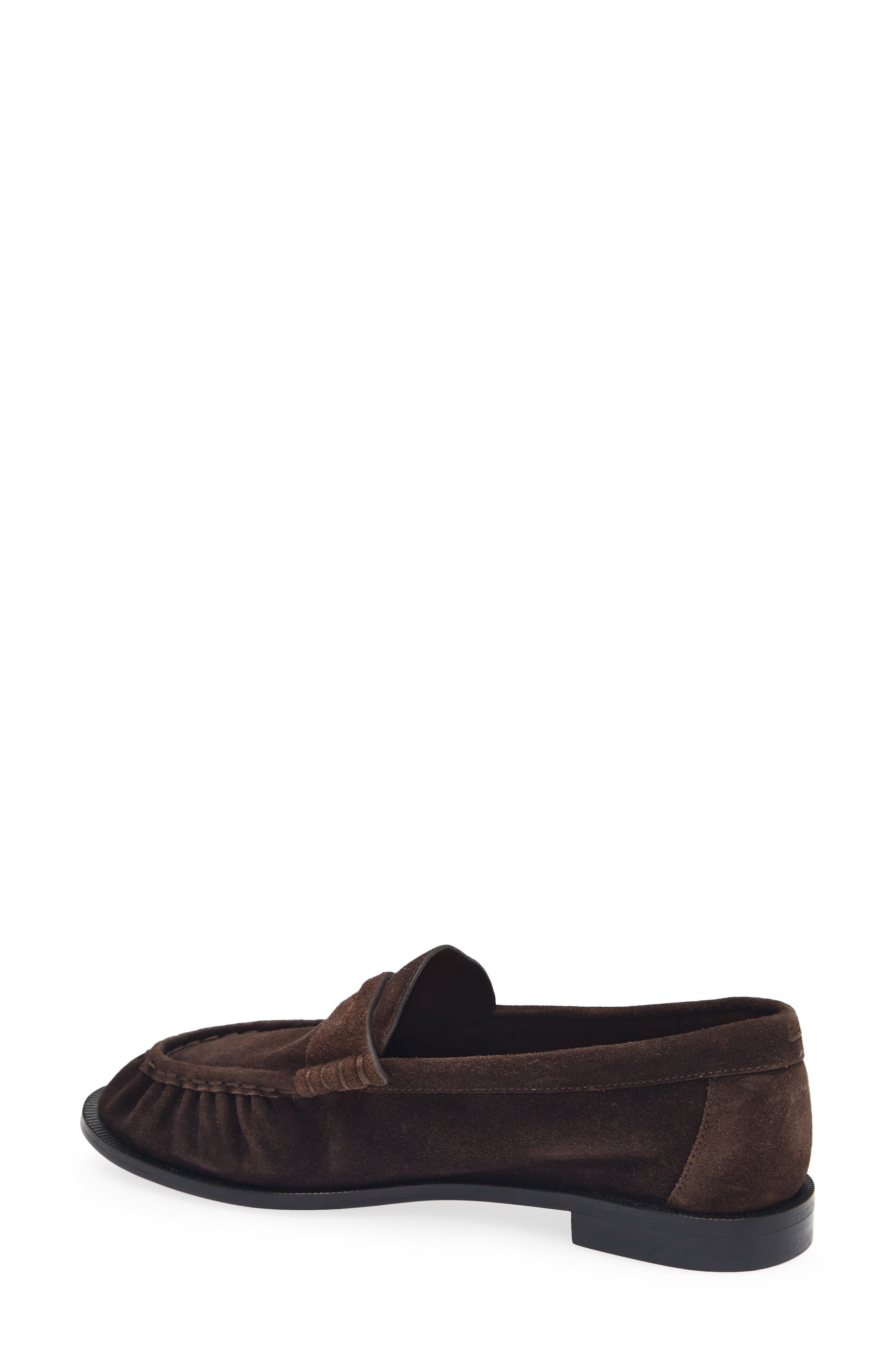 Lexi Penny Loafer, Alternate, color, DARK CHOCOLATE SUEDE