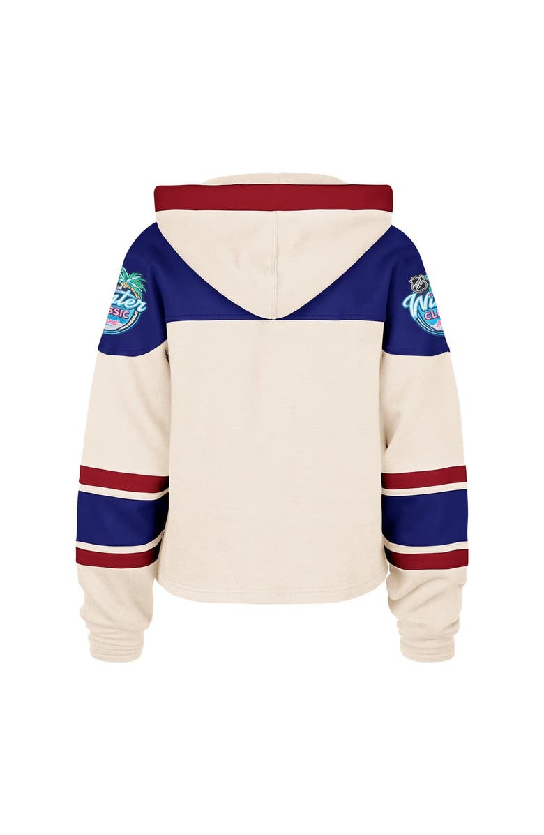 '47 Women's '47 Cream New York Rangers 2026 NHL Winter Classic Cropped Superior Lacer Hoodie, Alternate, color, Cream