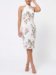 RACHEL Rachel Roy Harland Crossover Halter Midi Dress