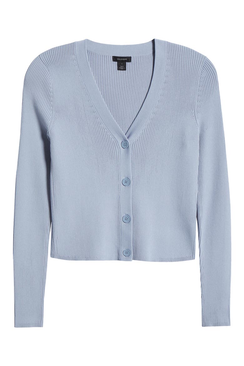 Rib Cardigan, Alternate, color, SLATE BLUE