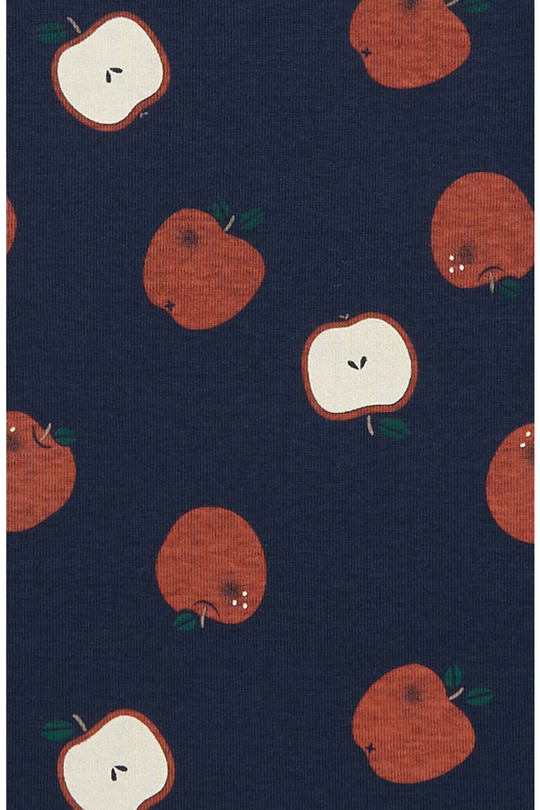 Kids' Apples Fitted Two-Piece Cotton Pajamas, Alternate, color, 604 NAVY