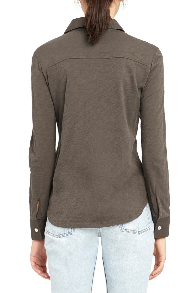 Theory Riduro C.Nebulous Organic Cotton Slub Long Sleeve Button-Up Shirt, Alternate, color, 