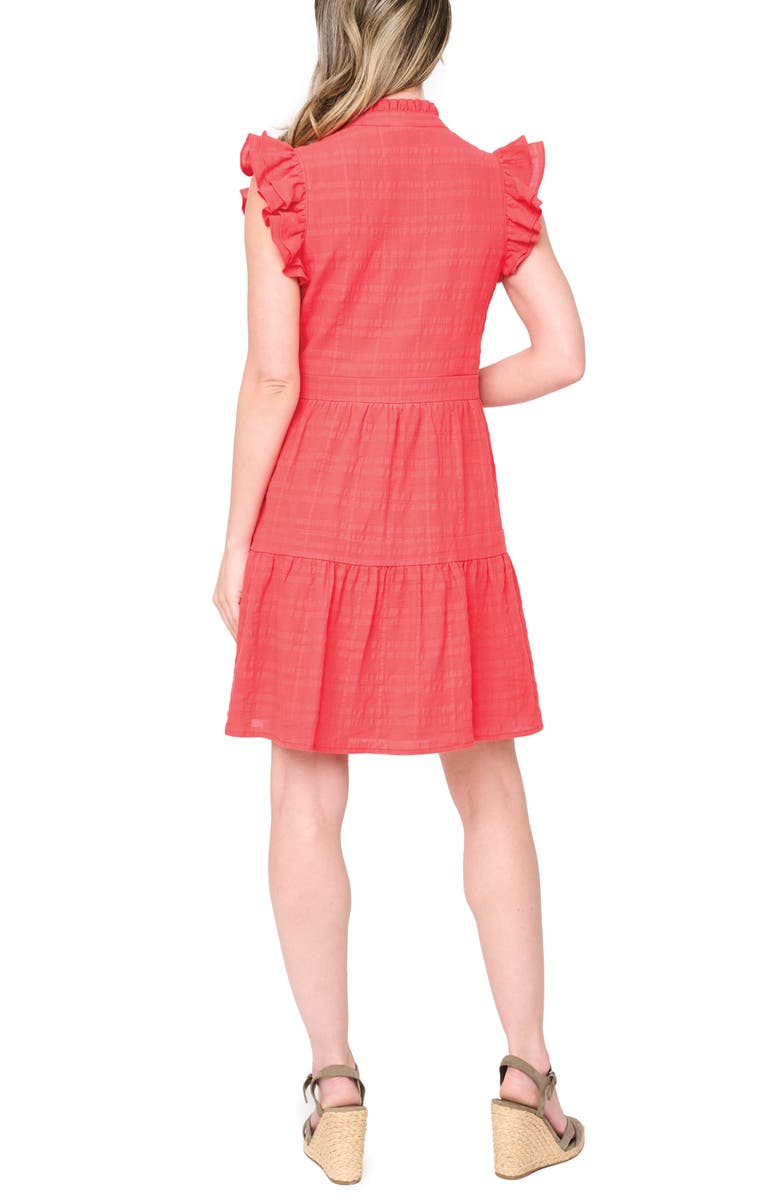 GIBSONLOOK Decked Out Cotton Seersucker Sundress, Alternate, color, Hibiscus