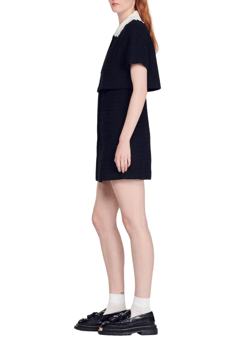 SANDRO Mini tweed dress, Alternate, color, 