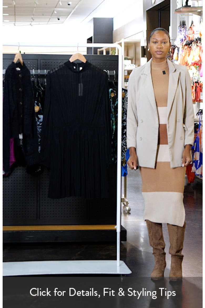Stripe Long Sleeve Chiffon Dress video