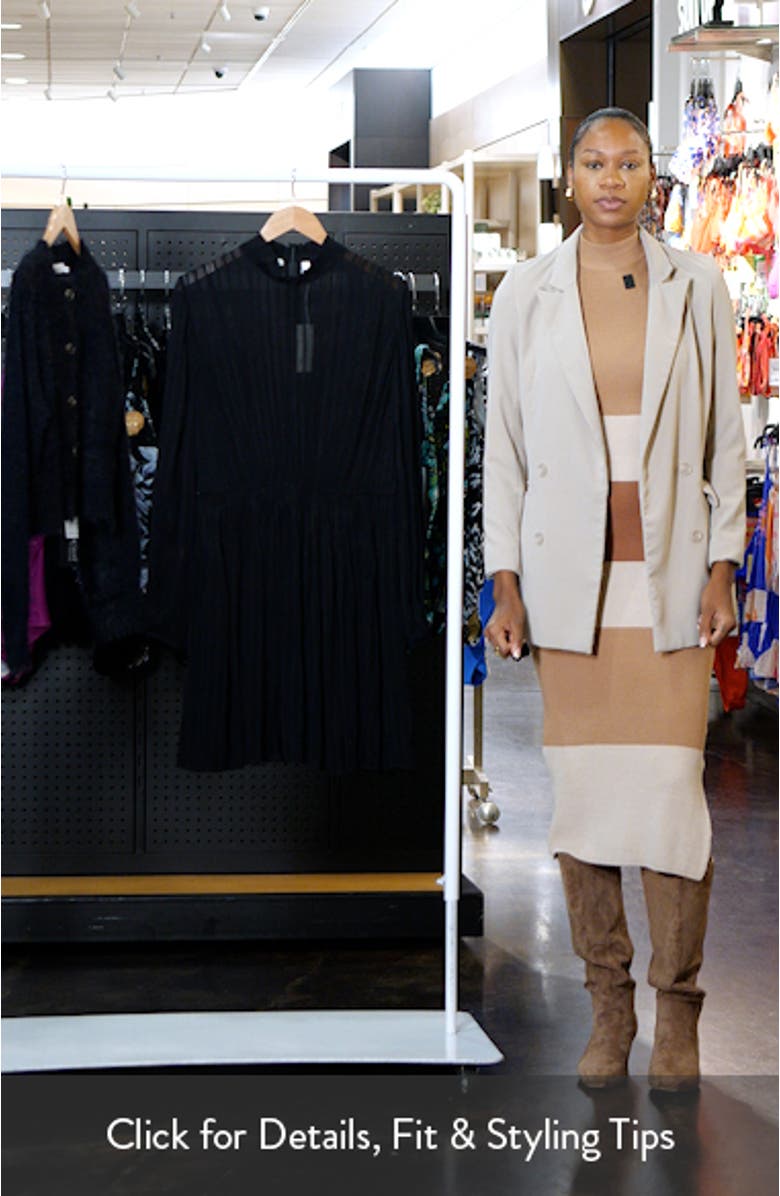 Stripe Long Sleeve Chiffon Dress, sales video thumbnail