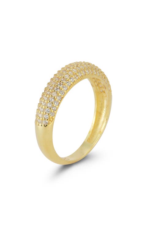 14K Gold Plated Silver Dome Ring