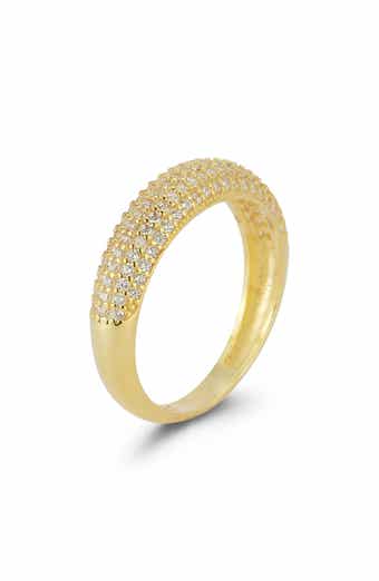 14K Gold Plated Silver Dome Ring