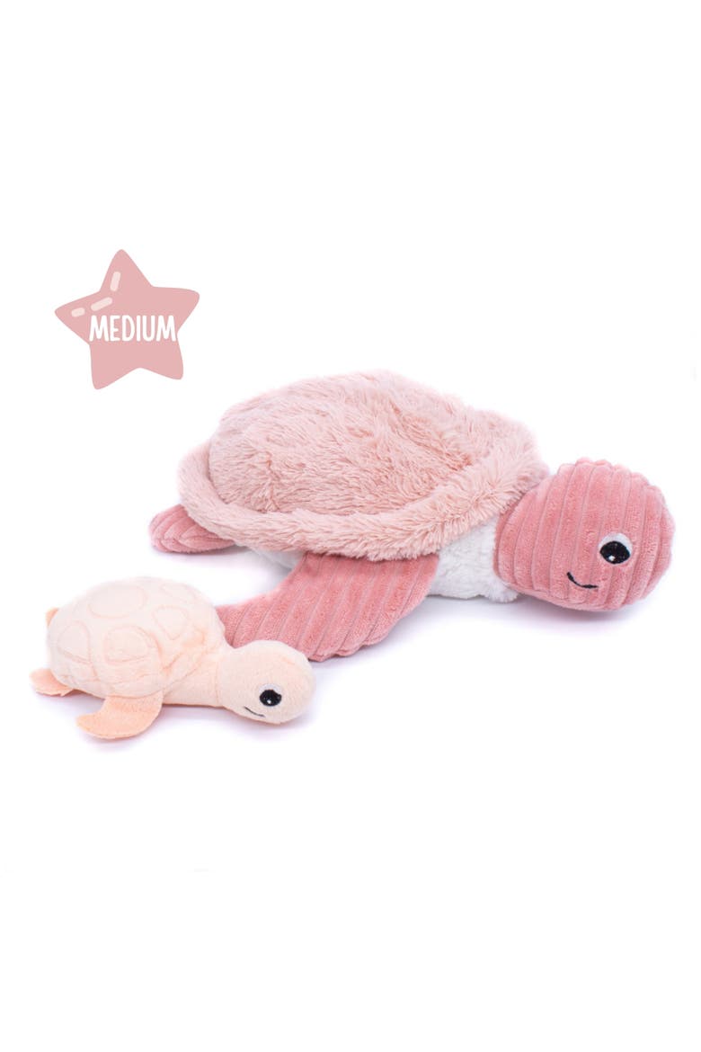 Sea Turtle Mom & Her Baby (Medium) - Secret Keeper Plush Toy, Eco-Friendly, Soft & Washable, Main, color, Pink
