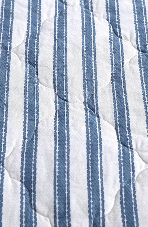 Stone Cottage Willow Way Ticking Stripe Quilt & Sham Set In Blue
