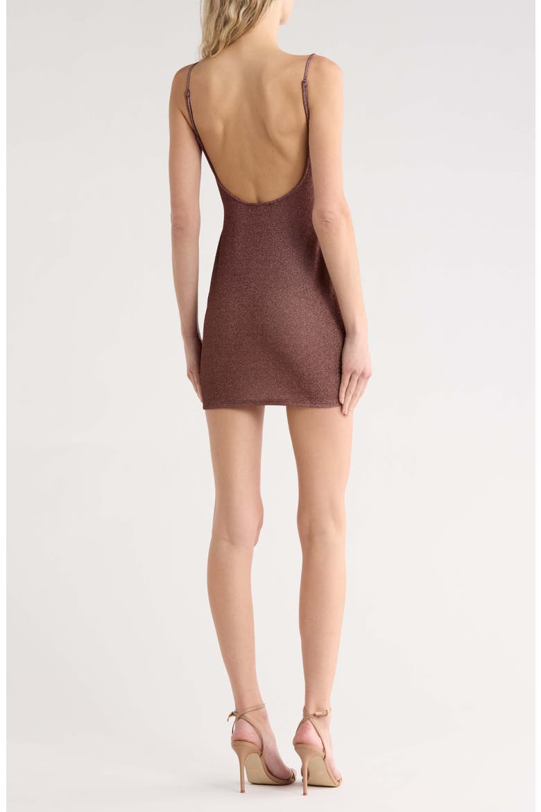 Kitty Metallic Body-Con Minidress, Alternate, color, CHOCOLATE SPARKLE