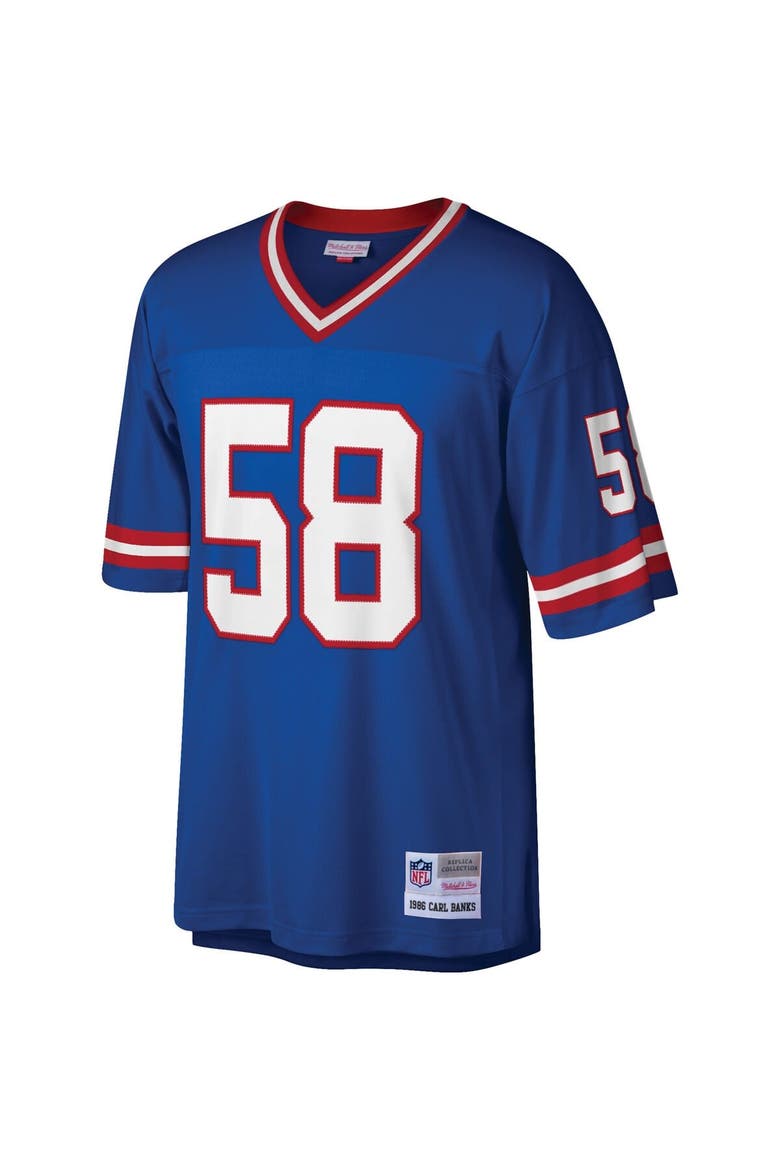 Men's Mitchell & Ness Carl Banks Royal New York Giants Legacy Replica Jersey, Alternate, color, Royal