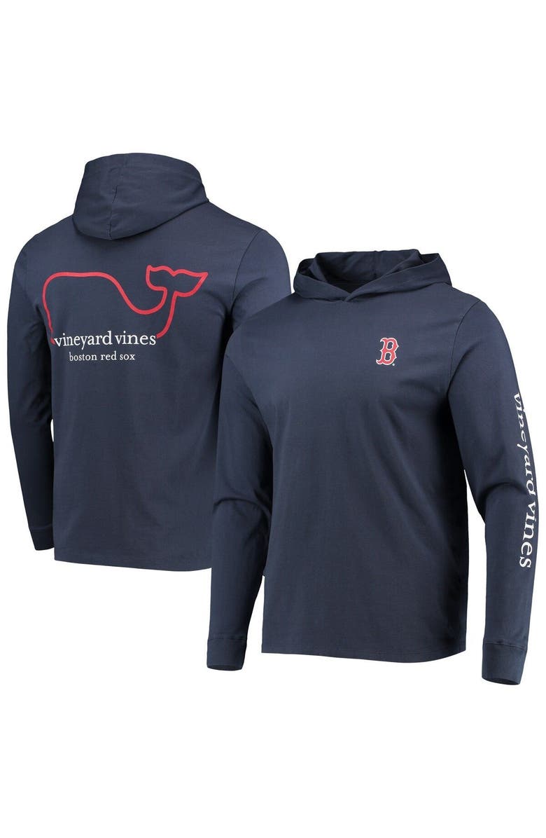 vineyard vines Men's Vineyard Vines Navy Boston Red Sox Logo Hoodie Long Sleeve T-Shirt, Main, color, 