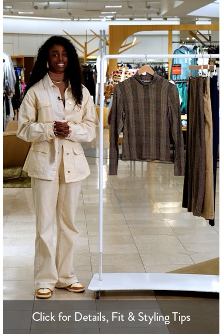 Nate Plaid Mock Neck Long Sleeve Top video