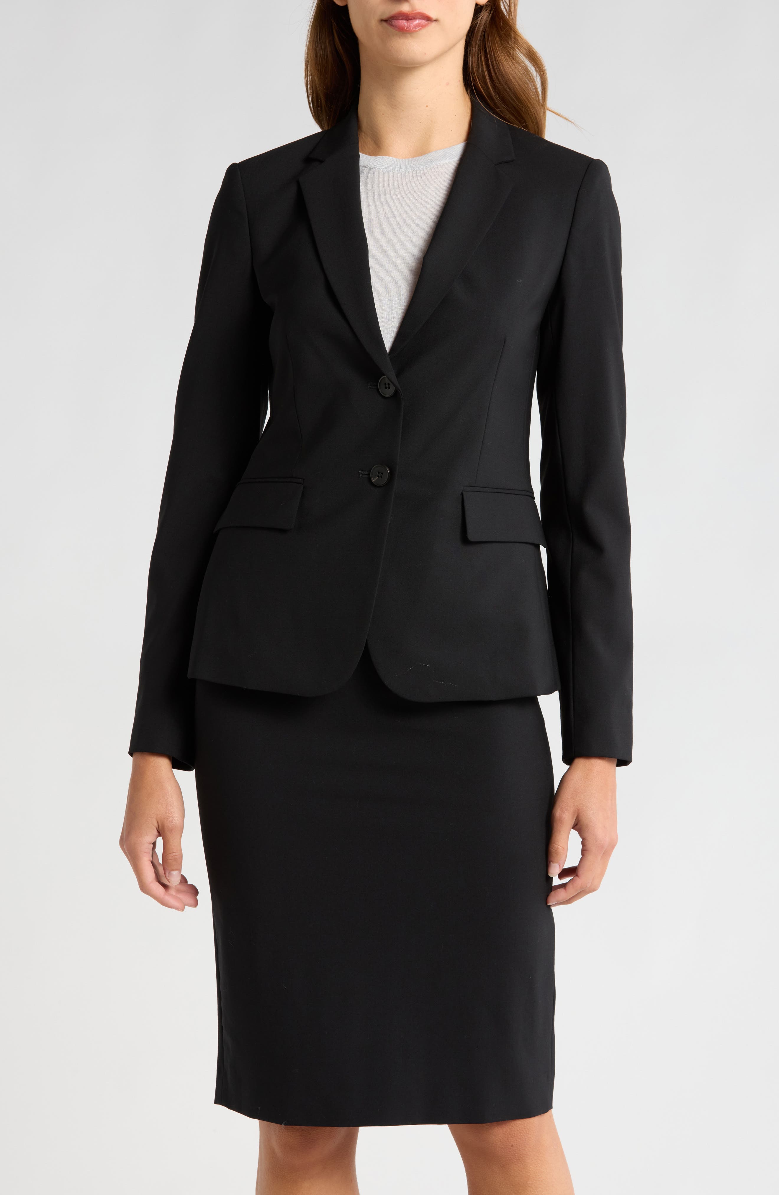 Theory Carissa Stretch Wool Classic Suit Jacket