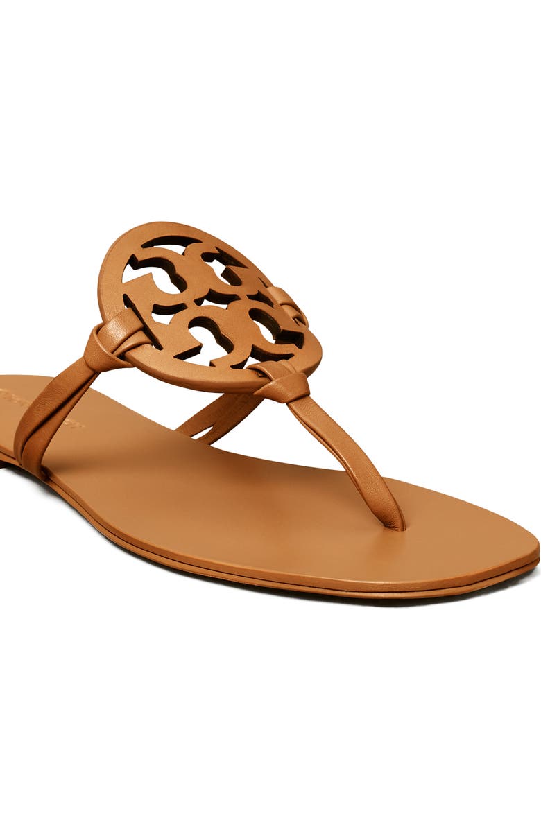 Tory Burch Miller Square Toe Sandal, Alternate, color, Caramel Corn