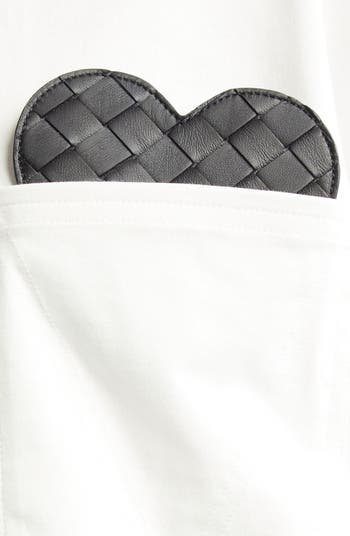 *BOTTEGA VENETA* Intrecciato コットンジャージーTシャツ Intrecciato cotton jersey T-shirt in beige - Bottega Veneta