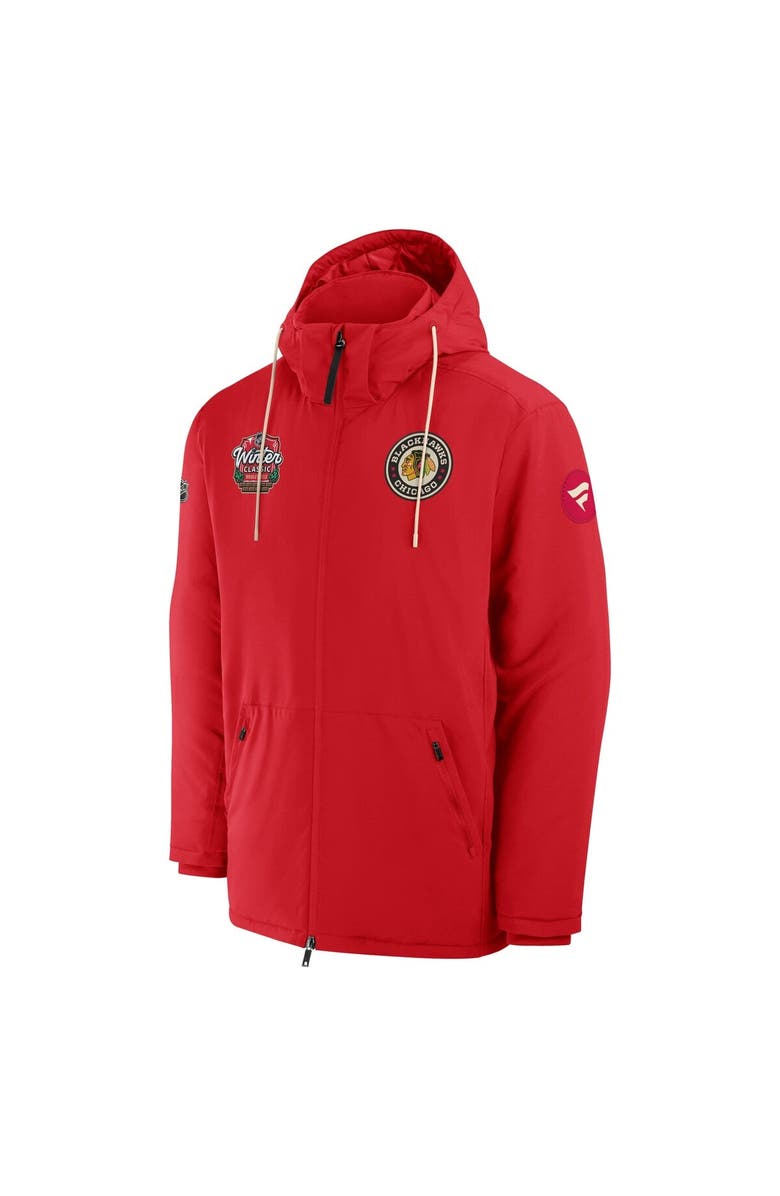 FANATICS Men's Fanatics Red Chicago Blackhawks 2025 NHL Winter Classic Full-Zip Insulated Jacket, Alternate, color,