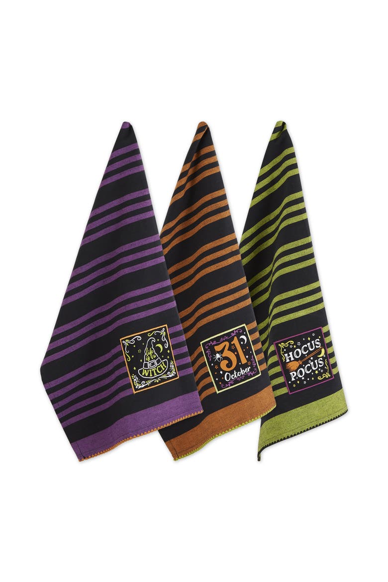 Witchful Thinking Embellished Dishtowel Set/3, Main, color, Witchful Thinking