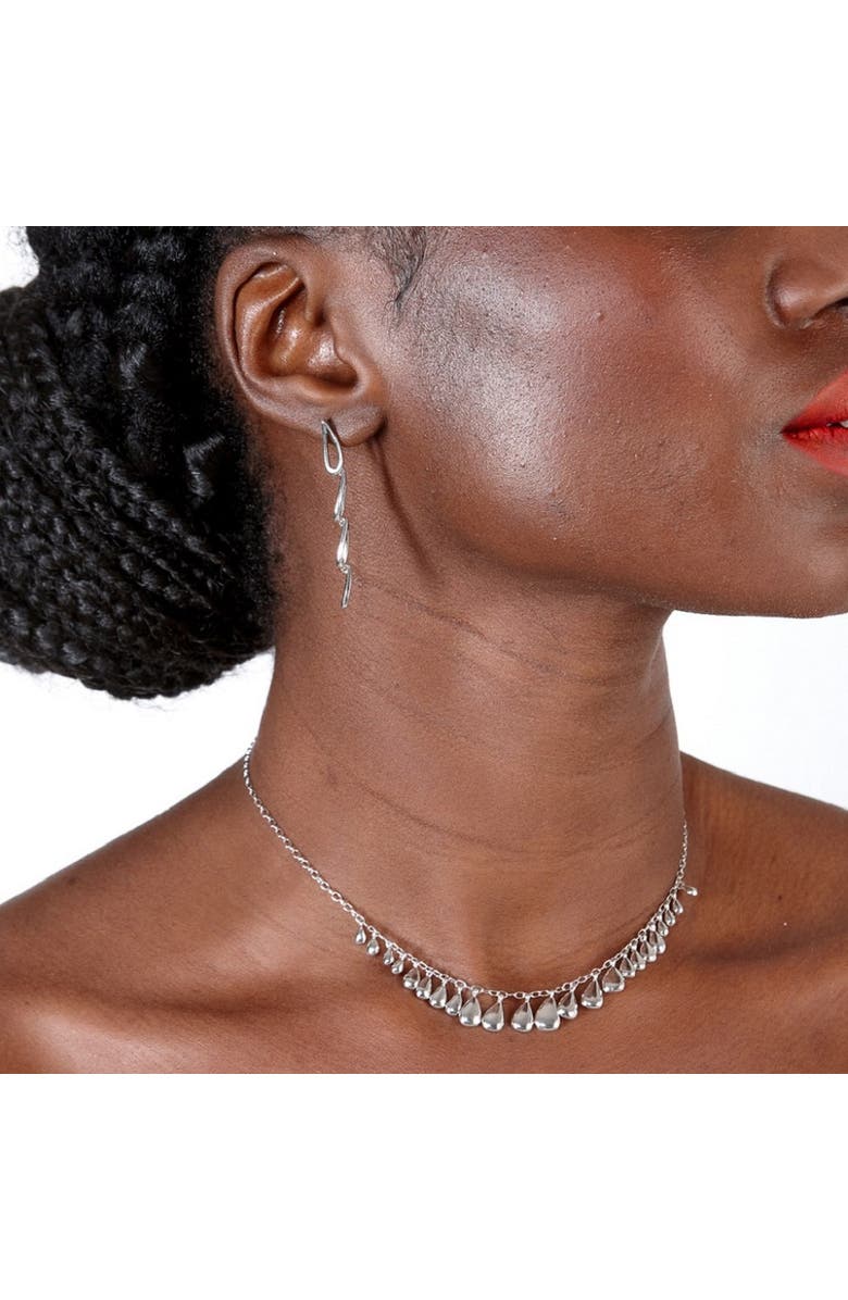 Lucy Quartermaine Multi Tear Necklace, Alternate, color, Sterling Silver