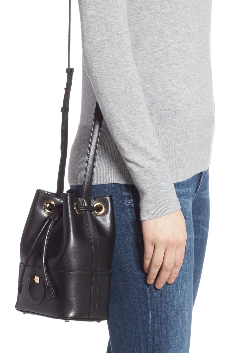 FERRAGAMO Salvatore Ferragamo City Quilted Gancio Bucket Bag, Alternate, color,